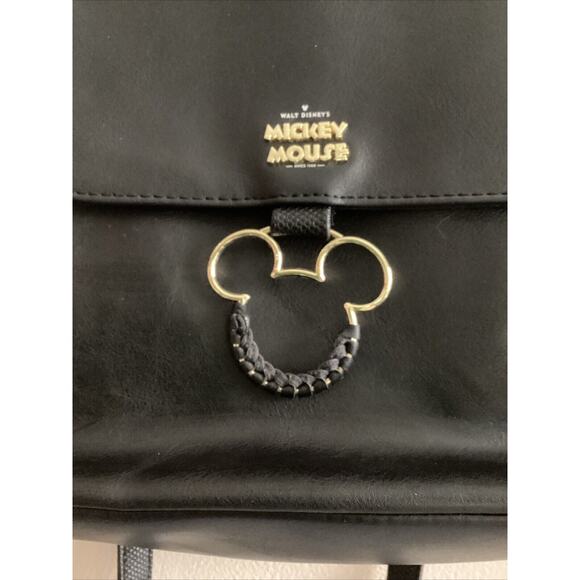 Disney Mickey Mouse 90th Anniversary Black Bioworld Mini Backpack EUC - Picture 6 of 11